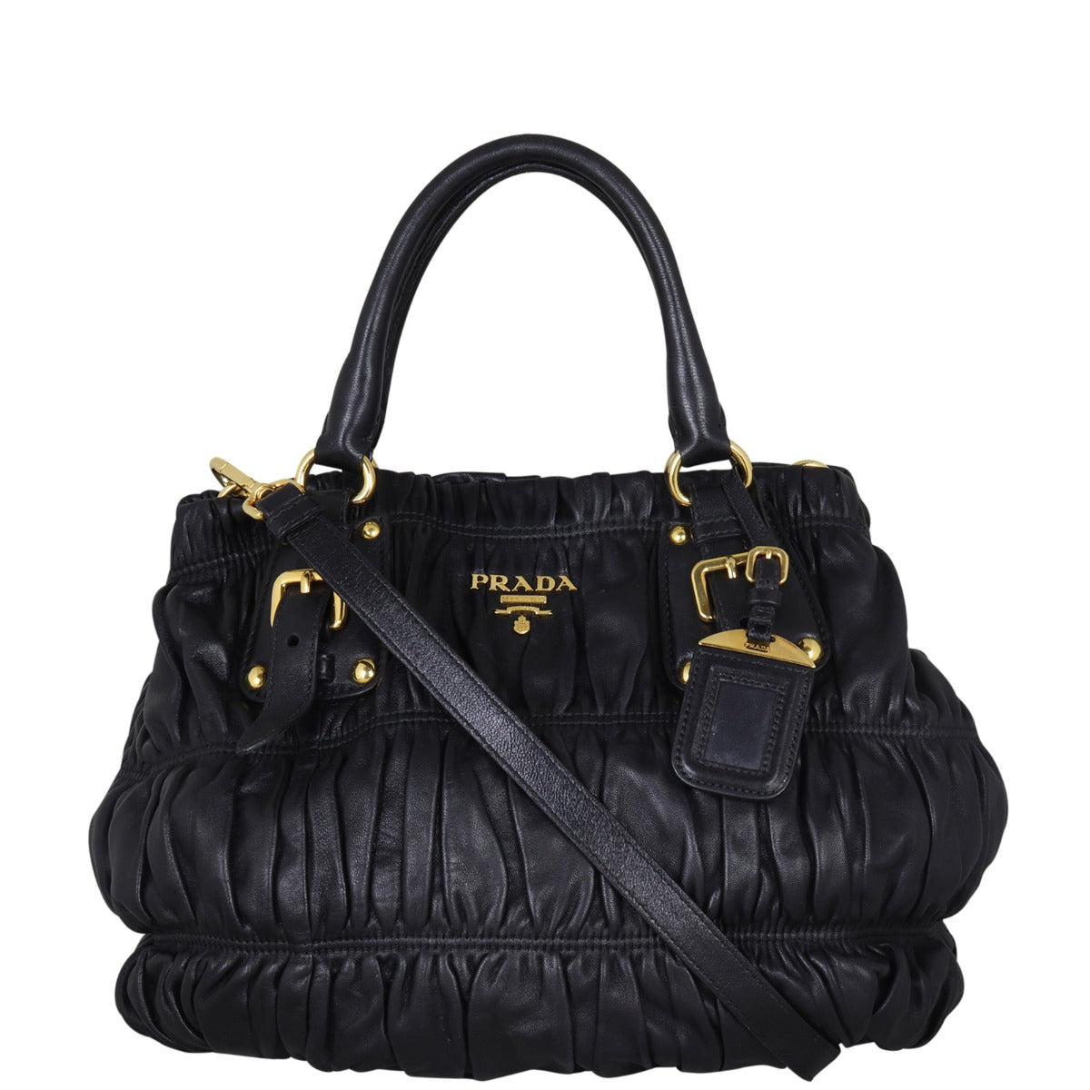 Prada Gaufre Tote Front With Strap