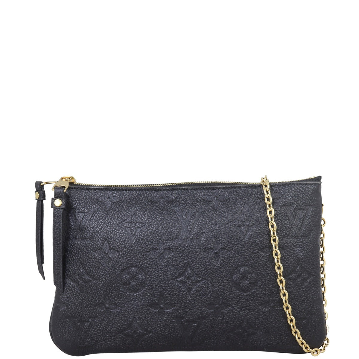 Louis Vuitton Pochette Double Zip Monogram Empreinte Front With Strap