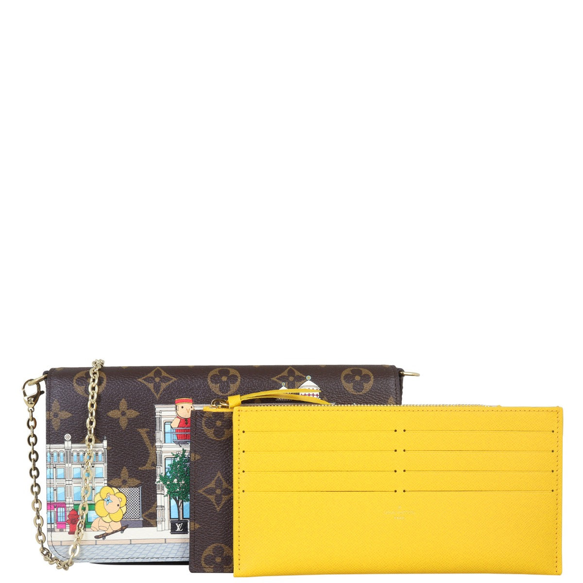 Louis Vuitton Felicie Pochette Monogram Vivienne Christmas 2022 Front With Clutch