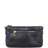 Prada Saffiano Zip Crossbody Bag Front