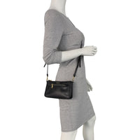 Prada Saffiano Zip Crossbody Bag Whole Interior