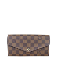Louis Vuitton Sarah Wallet Damier Ebene Front