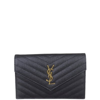Saint Laurent Cassandre Envelope Chain Wallet Front