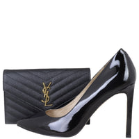 Saint Laurent Cassandre Envelope Chain Wallet Shoe