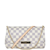 Louis Vuitton Favorite MM Damier Azur Front With Strap