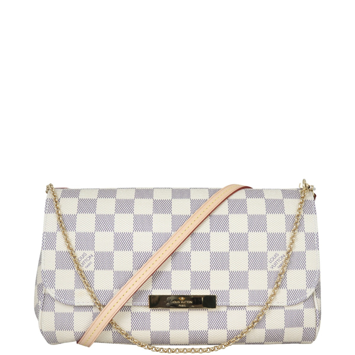 Louis Vuitton Favorite MM Damier Azur Front With Strap