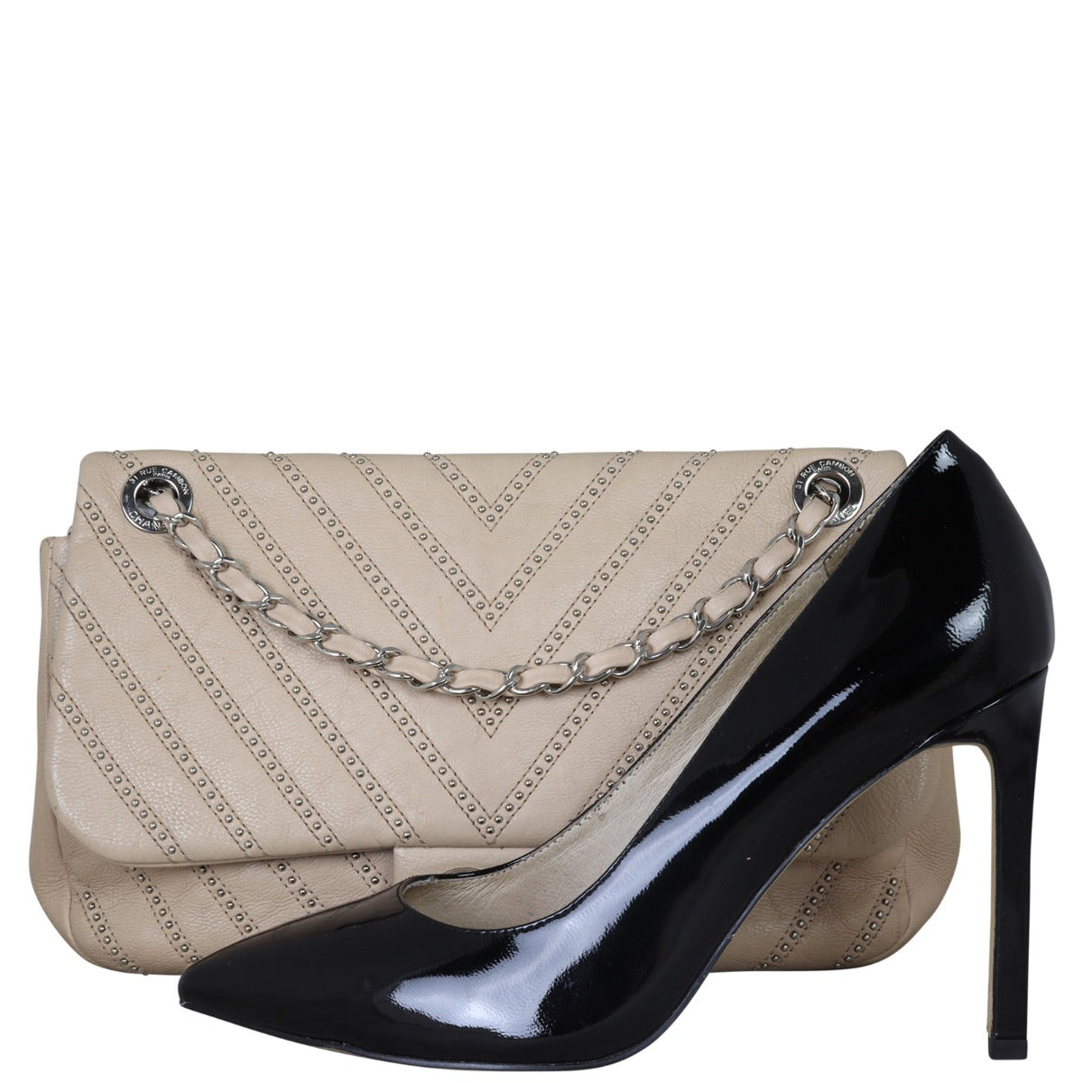 Chanel Stud Wars Chevron Flap Bag Shoe