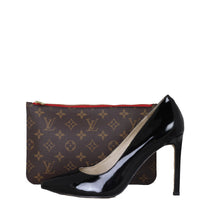 Louis Vuitton Neverfull Pochette Monogram Front with Shoe