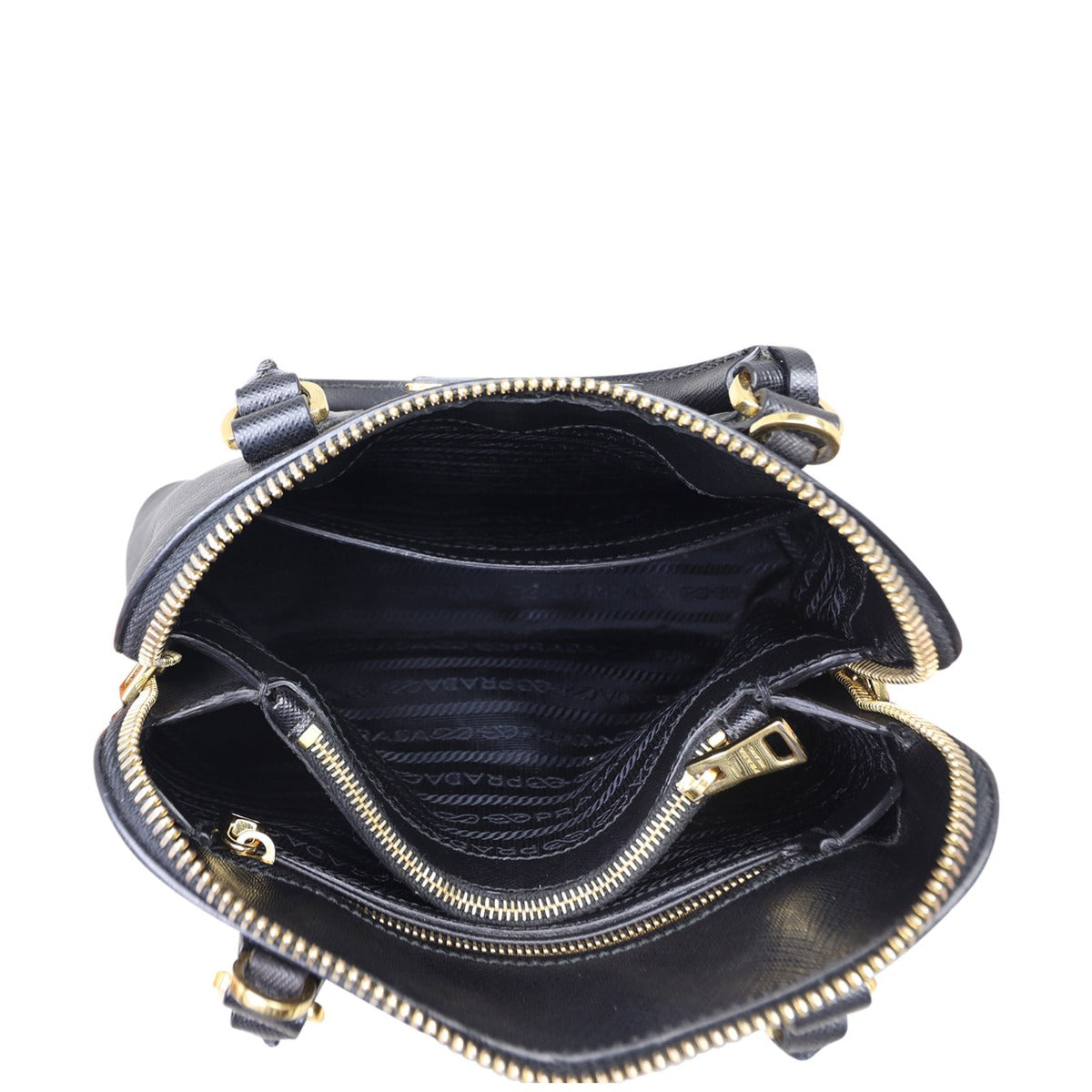 Prada Saffiano Lux Promenade Mini Whole Interior