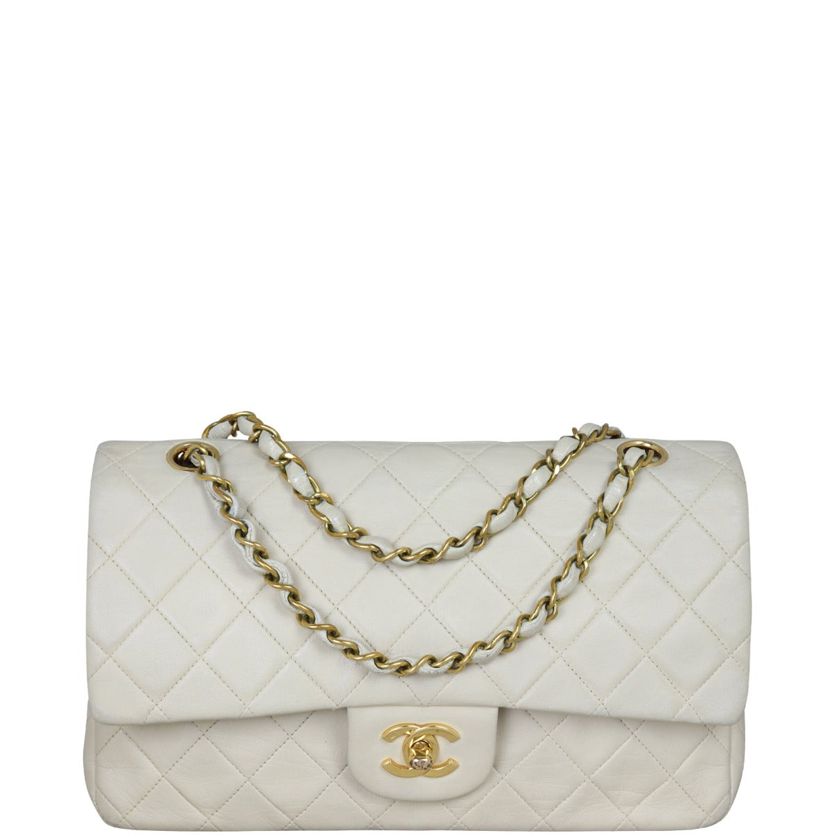 Chanel Classic Double Flap Medium (vintage) Front With Chain