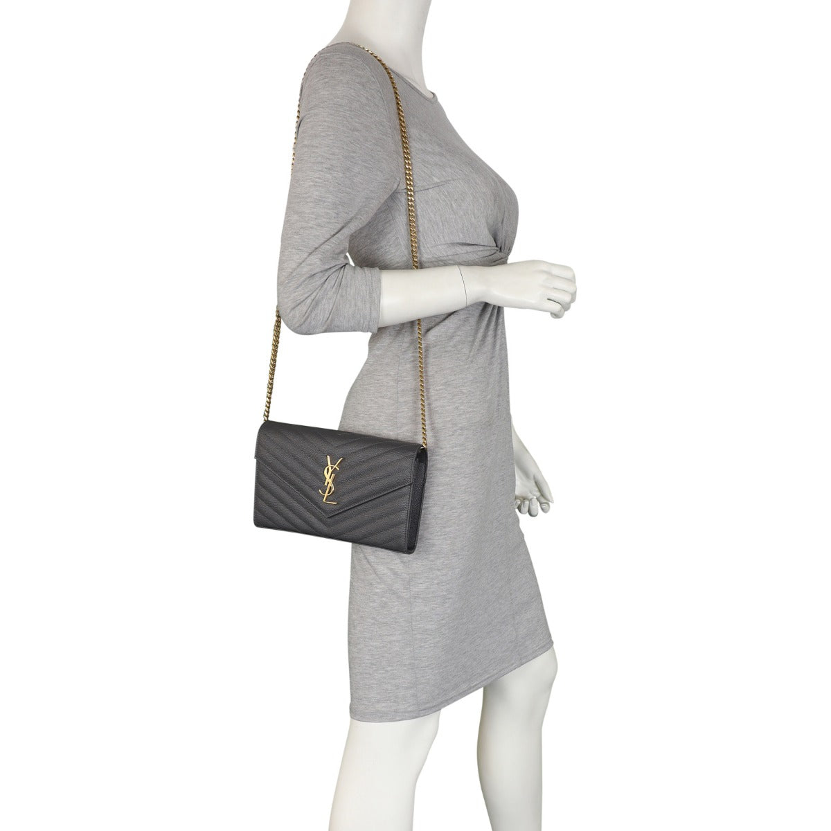 Saint Laurent Envelope Chain Wallet Mannequin