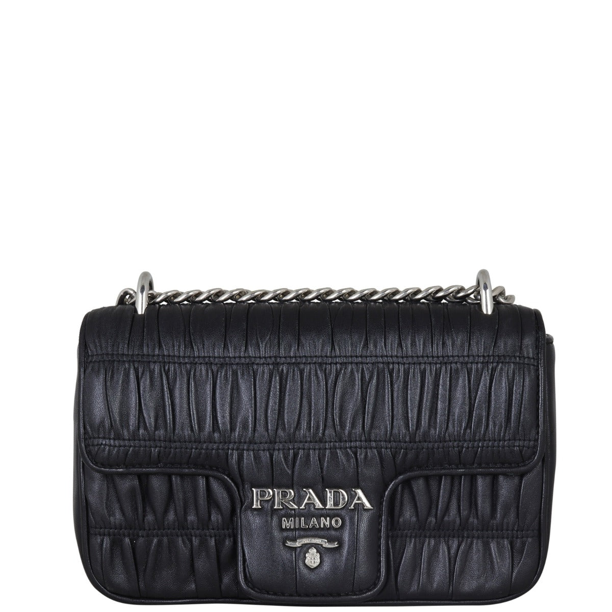 Prada Nappa Gaufre Crossbody Front