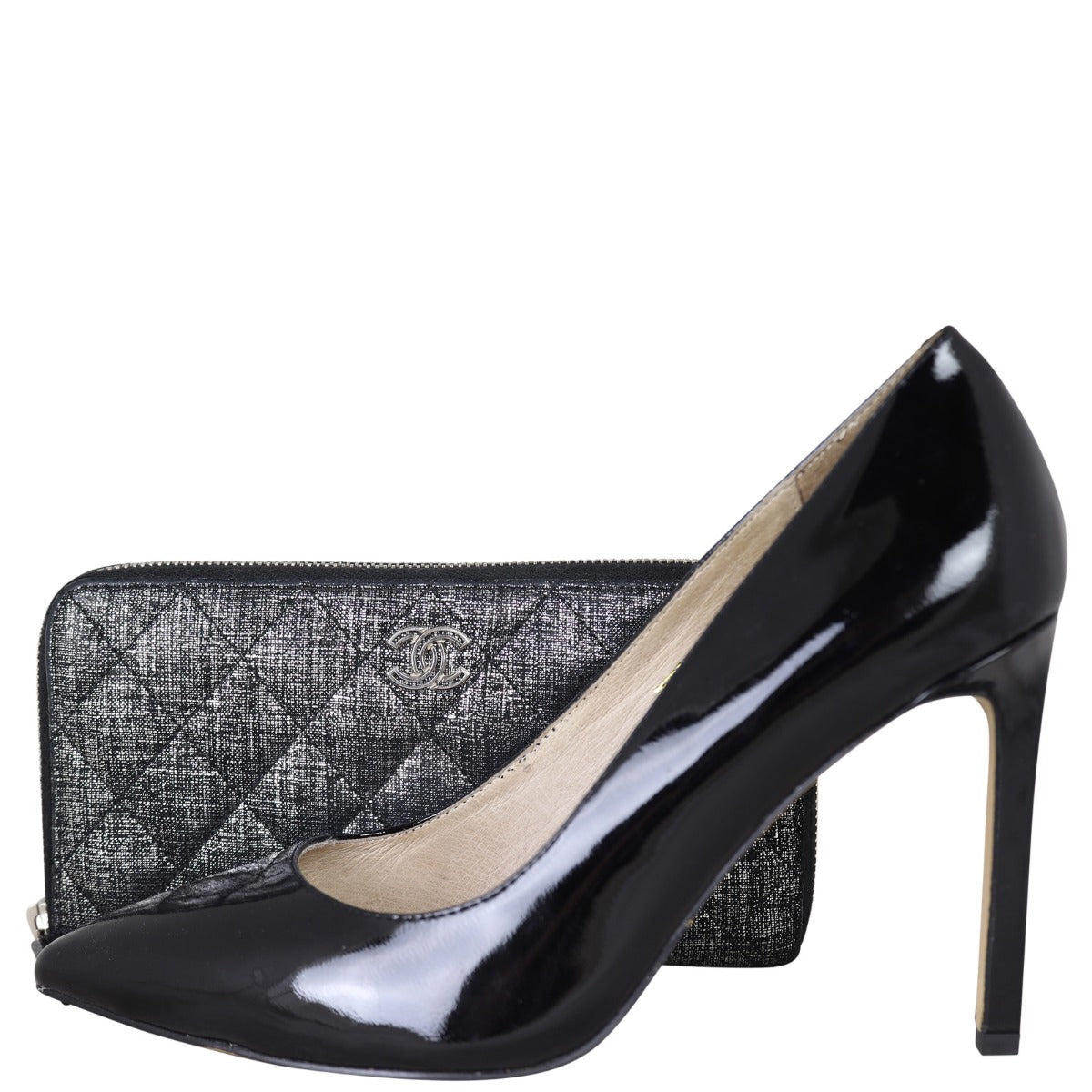 Chanel Iridescent Zip Around Wallet Shoe