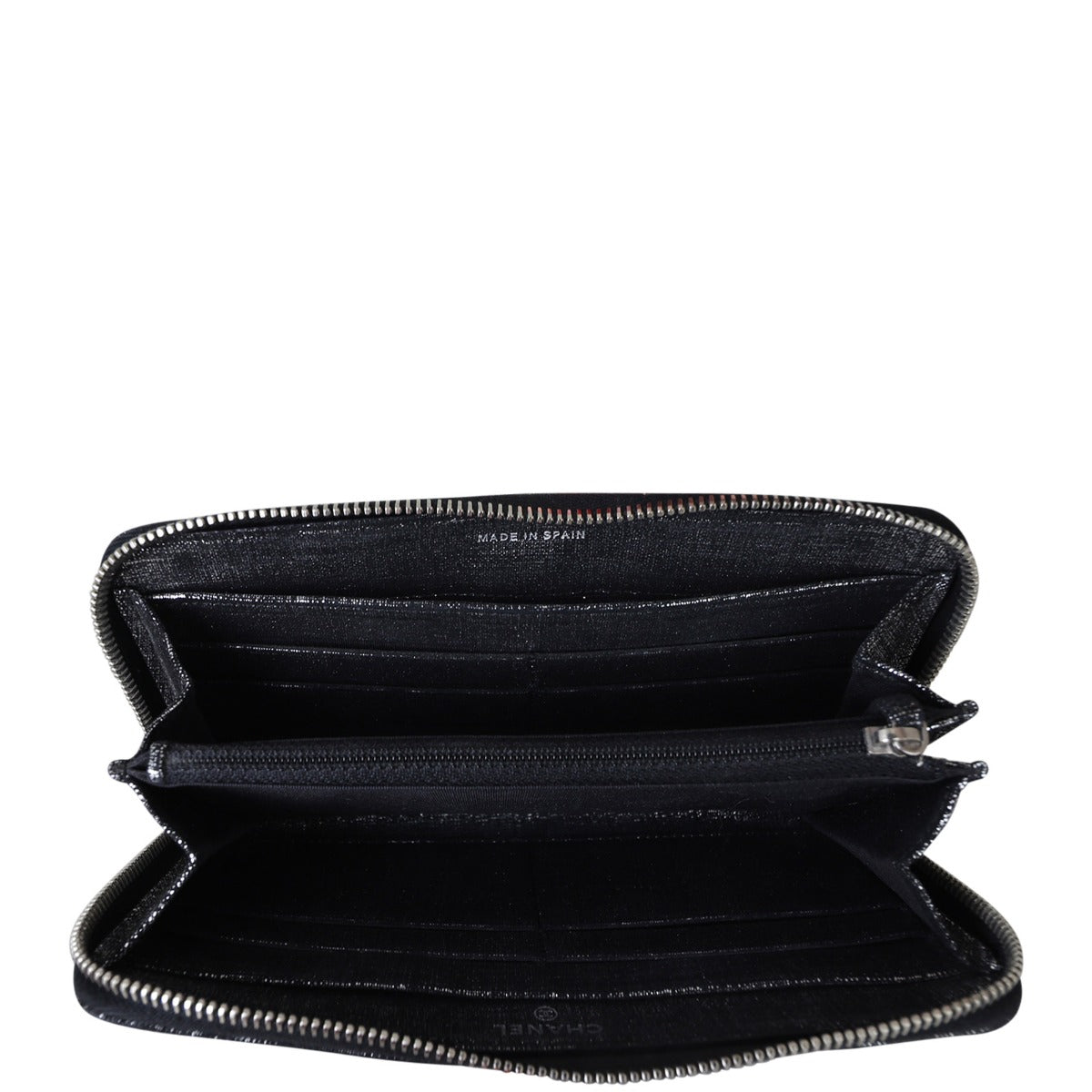 Chanel Iridescent Zip Around Wallet Whole Interior