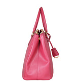 Prada Saffiano Lux Galleria Double Zip Tote Medium Side