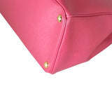 Prada Saffiano Lux Galleria Double Zip Tote Medium Corner Close Up