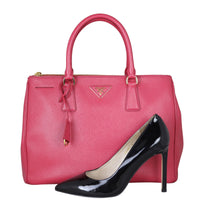 Prada Saffiano Lux Galleria Double Zip Tote Medium Shoe