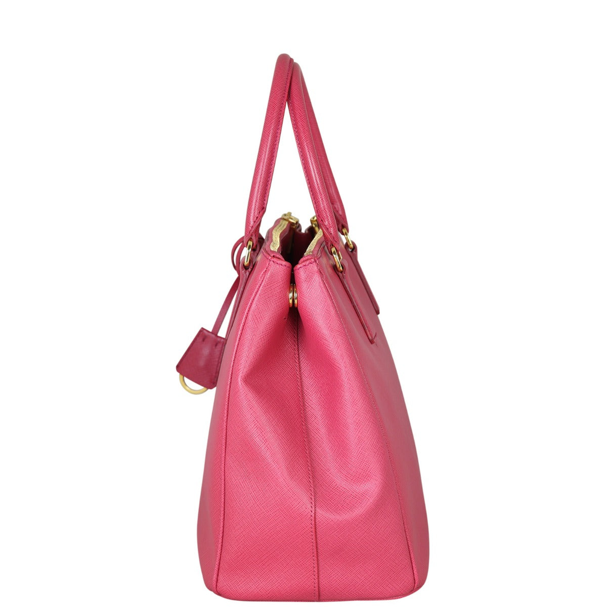 Prada Saffiano Lux Galleria Double Zip Tote Medium Side