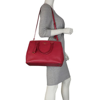 Prada Saffiano Lux Galleria Double Zip Tote Medium Mannequin