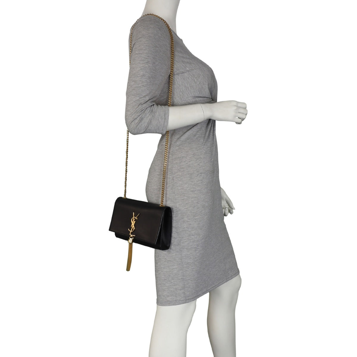 Saint Laurent Kate Tassel Chain Wallet Mannequin