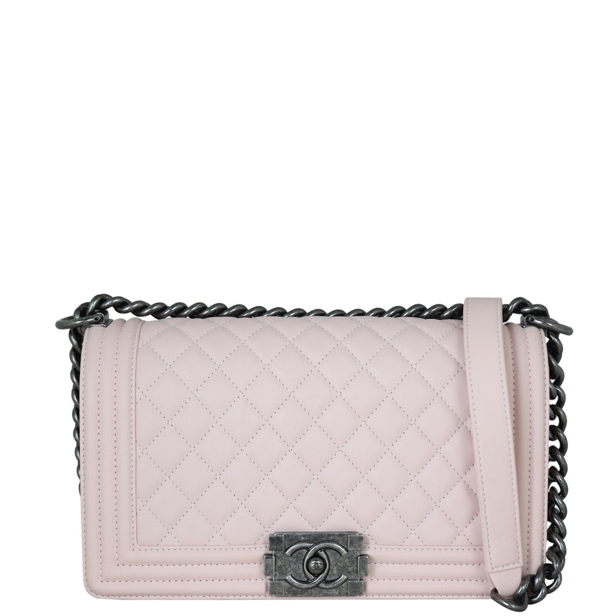 Chanel Boy Old Medium Front With Chain