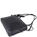 Bottega Veneta Intrecciato Nodini Crossbody (black) Corner Distance