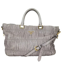Prada Nappa Gaufre Tote Front With Strap