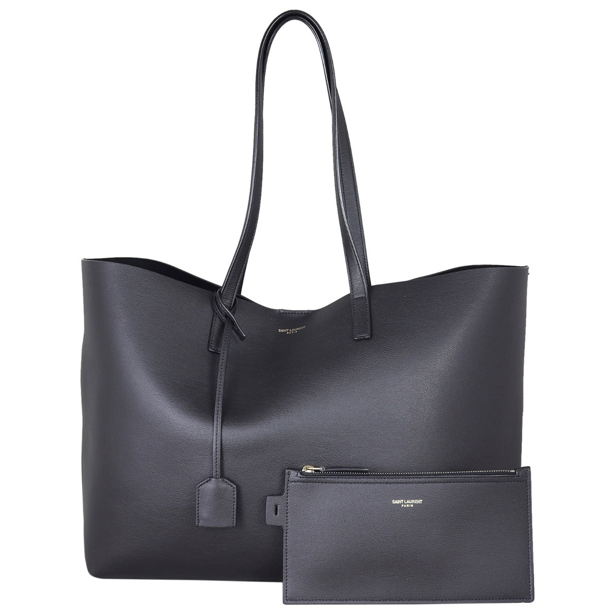 Saint Laurent Shopping Tote Front With Pouch