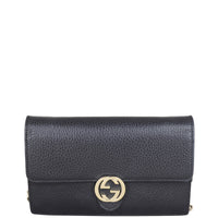 Gucci Interlocking G Wallet on Chain Front