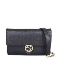 Gucci Interlocking G Wallet on Chain Front With Strap