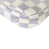 Louis Vuitton Mini Pochette Accessories Damier Azur Corner Close Up