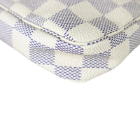 Louis Vuitton Mini Pochette Accessories Damier Azur Corner Close Up