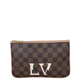 Louis Vuitton Double Zip Pochette Damier Ebene Front