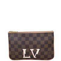 Louis Vuitton Double Zip Pochette Damier Ebene Front