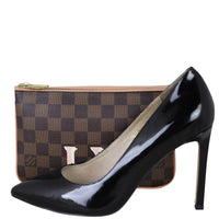 Louis Vuitton Double Zip Pochette Damier Ebene Shoe