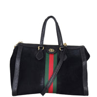 Gucci Ophidia Suede Tote Front With Strap