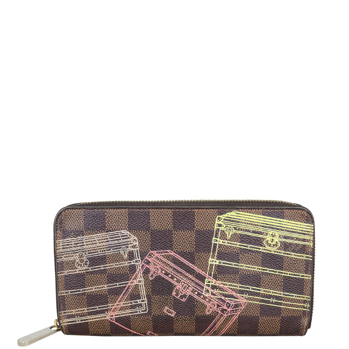 Louis Vuitton Zippy Wallet Damier Ebene Trunks Front