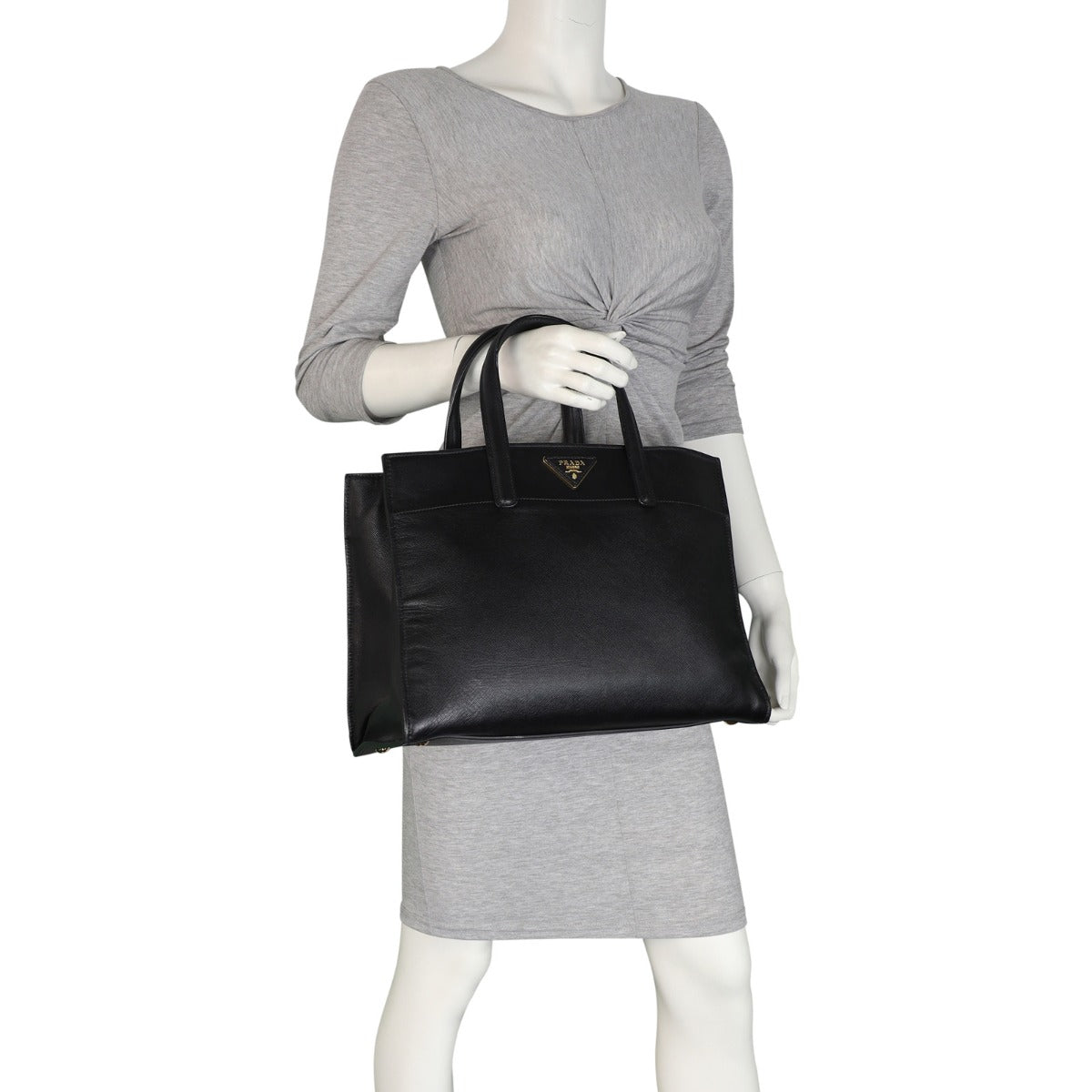 Prada Saffiano Soft Tote mannequin