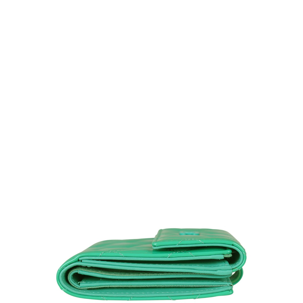 Chanel CC Compact Wallet Patent Side