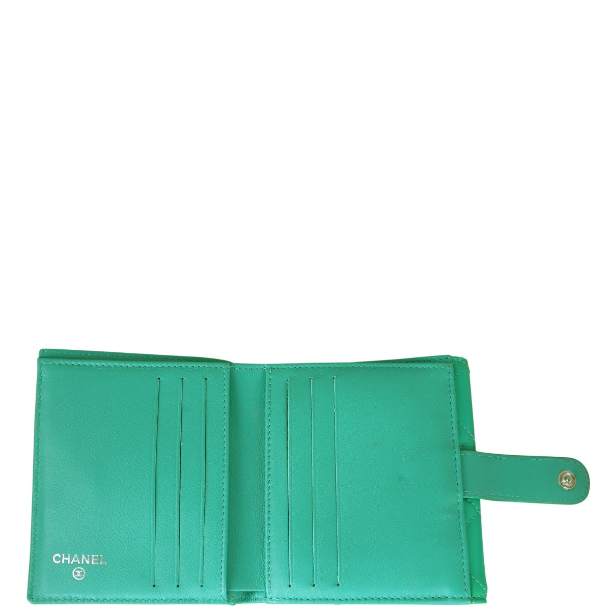 Chanel CC Compact Wallet Patent interior