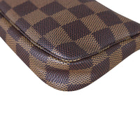 Louis Vuitton Mini Pochette Accessoires Damier Ebene Corner Close Up
