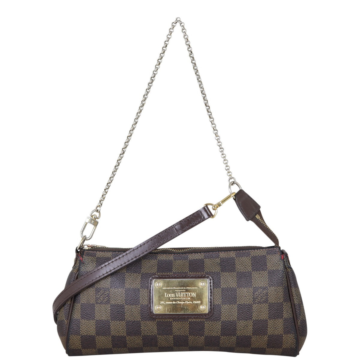 Louis Vuitton Eva Pochette Damier Ebene Front With Strap