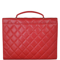 Chanel CC Quilted Briefcase Back