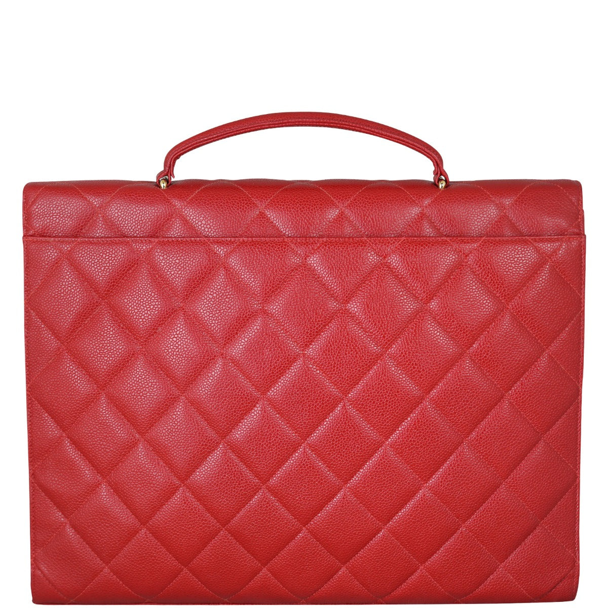 Chanel CC Quilted Briefcase Back