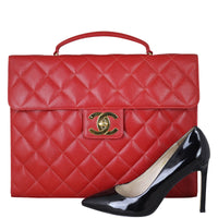 Chanel CC Quilted Briefcase Shoe