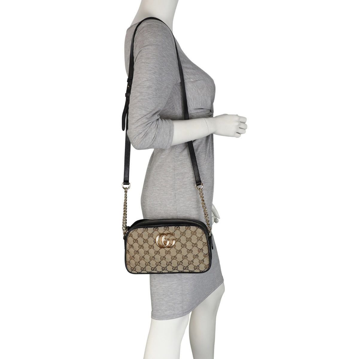 Gucci GG Canvas Marmont Small Camera Bag Mannequin