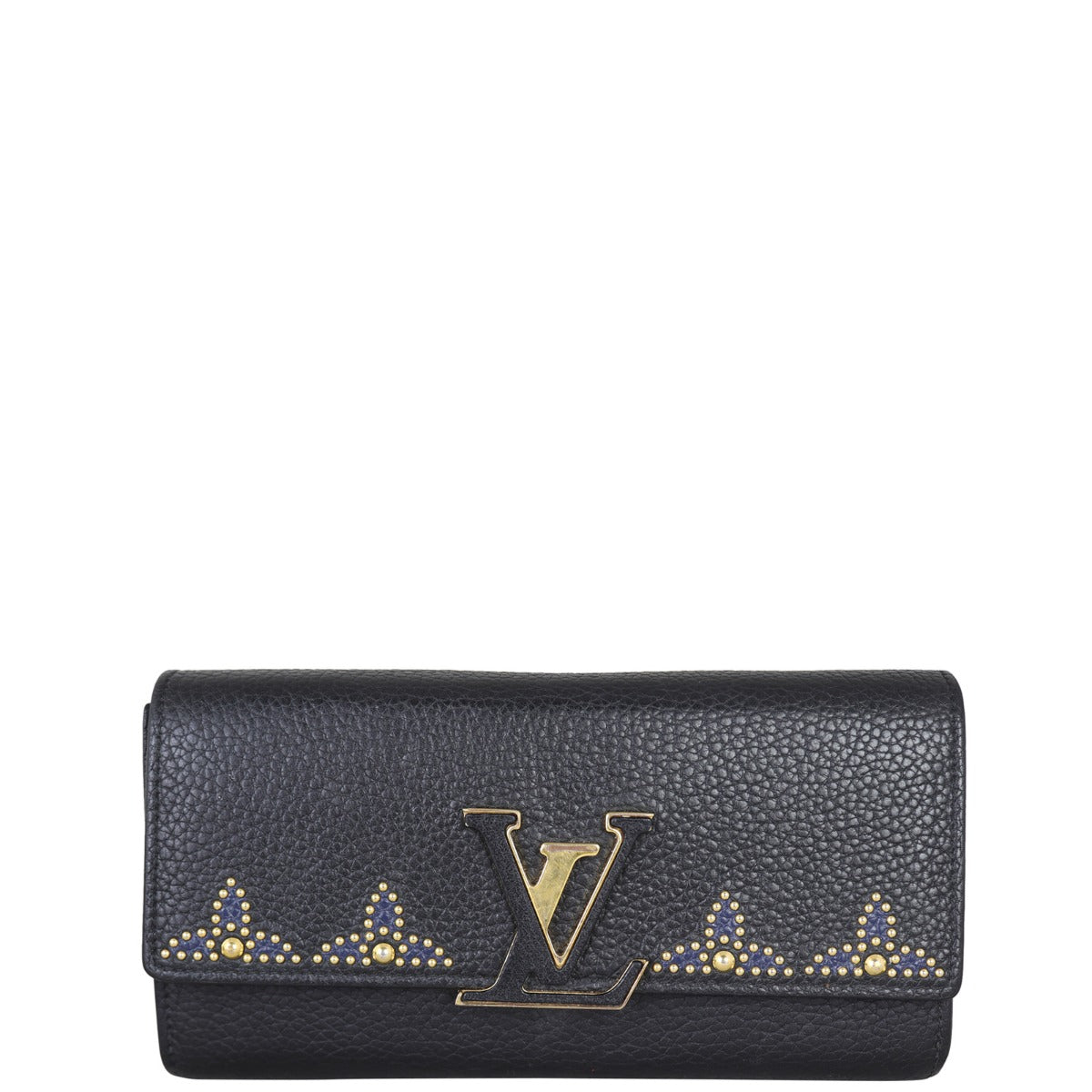 Louis Vuitton Capucines Taurillon Flower Wallet Front