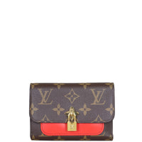Louis Vuitton Flower Lock Compact Wallet Monogram Front