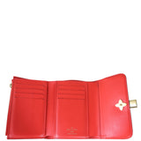 Louis Vuitton Flower Lock Compact Wallet Monogram Whole Interior