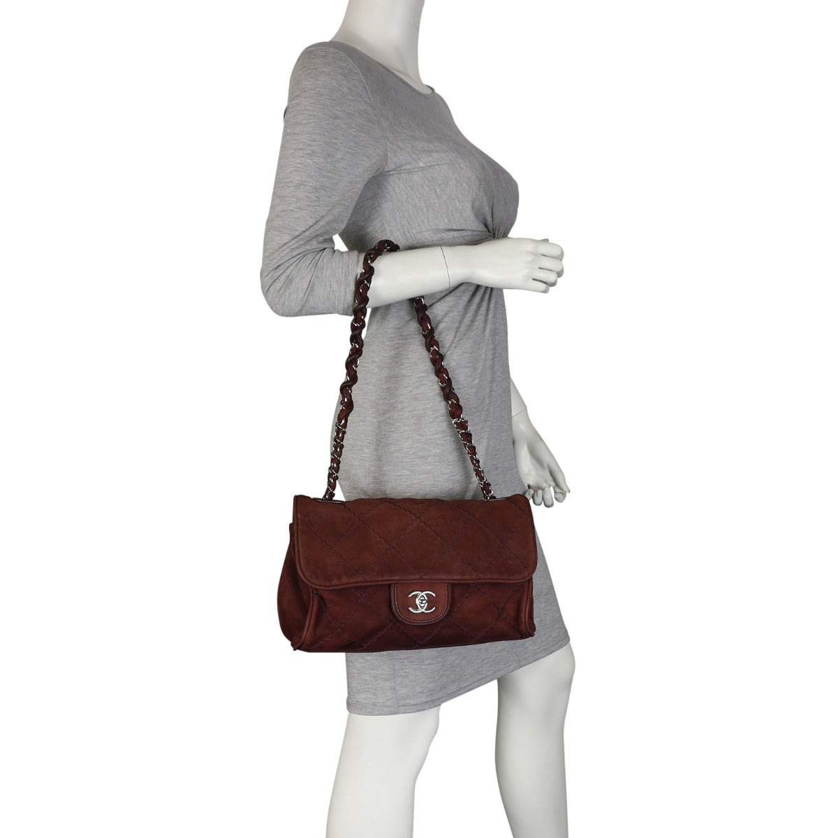 Chanel Ultimate Stitch Suede Flap Bag Mannequin